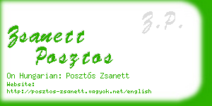 zsanett posztos business card