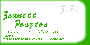 zsanett posztos business card